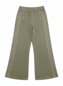 Tween Rhinestone Stripe French Terry Set – Olive (Top & Pants Sold Separately)