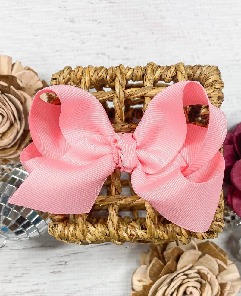 Essential Grosgrain Hair Bow - Alligator Clip - 4"