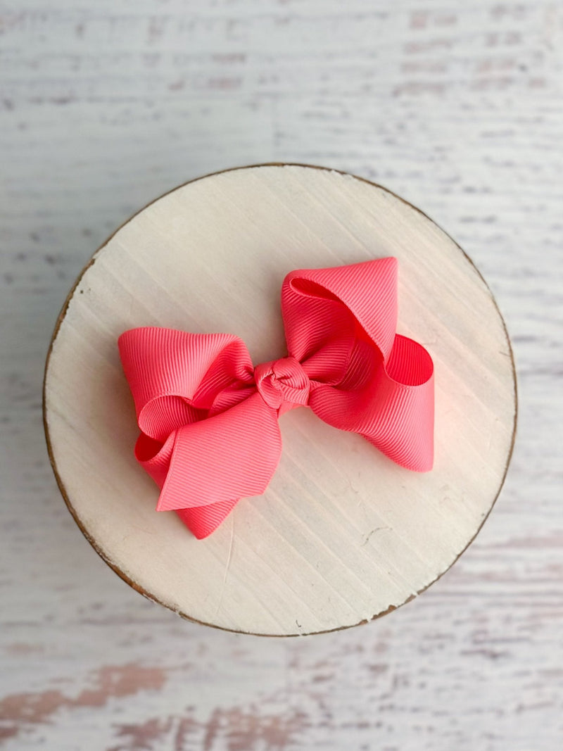Essential Grosgrain Hair Bow - Alligator Clip - 4"