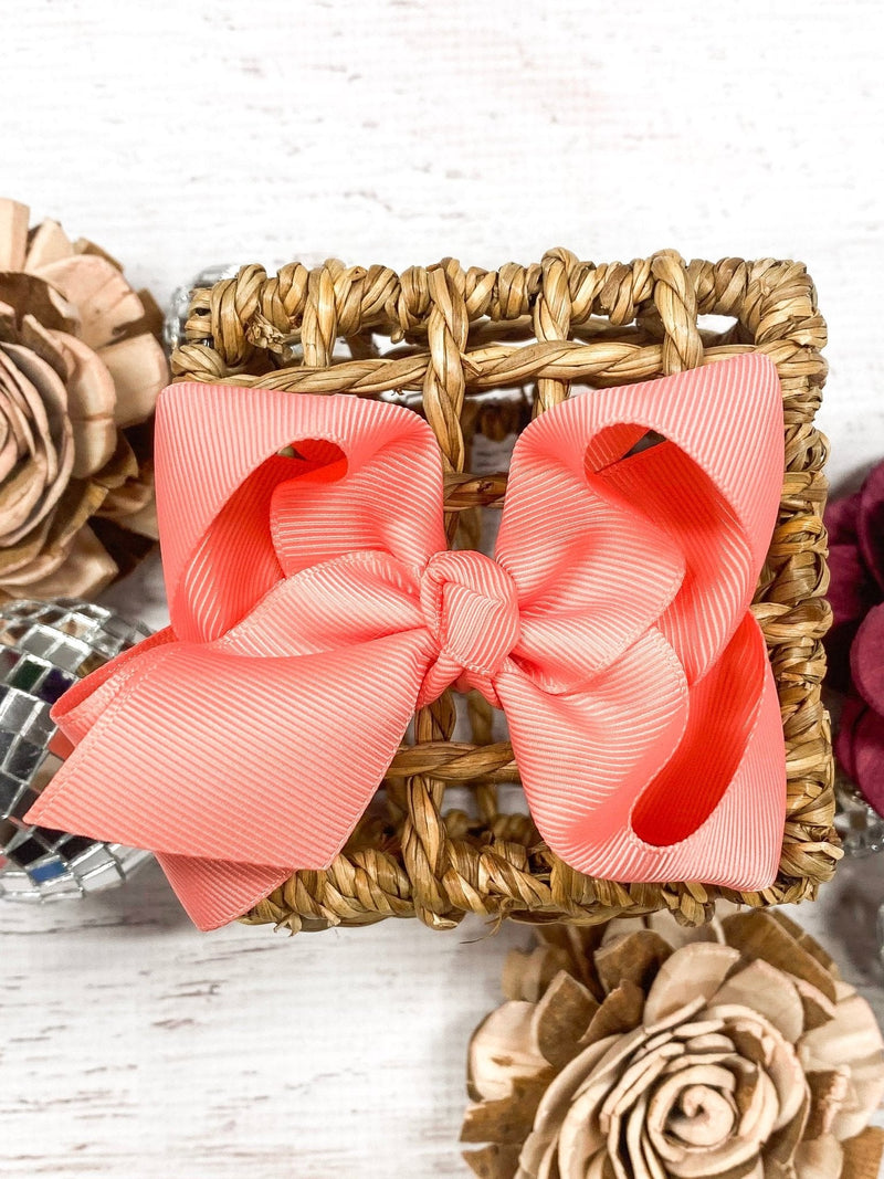 Essential Grosgrain Hair Bow - Alligator Clip - 4"