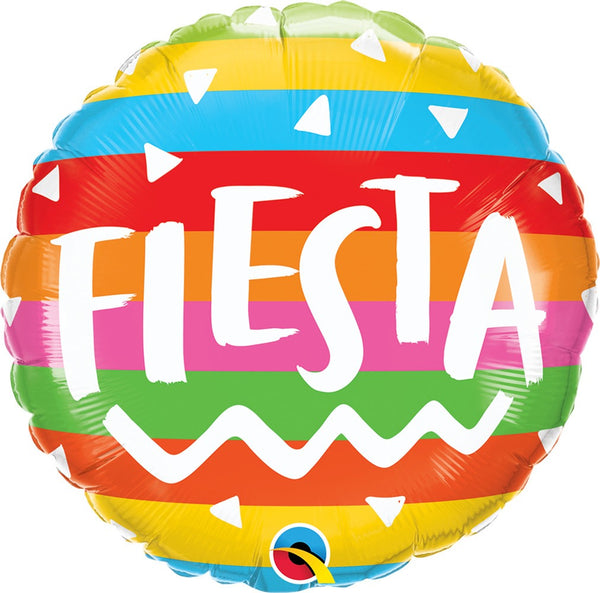 18" Rainbow Fiesta Balloon