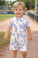 LSU Baseball Polo Romper (Officially Licensed)