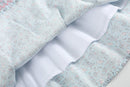 Floral Blue Dove Smocked Collared Dress