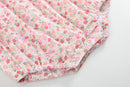 Floral Strawberry Smocked Flutter Romper