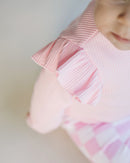 Flutter Sleeve Baby Bodysuit | Pink