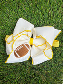 Football Embroidered Moonstitch Bow Headbands