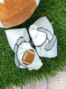 Football Embroidered Moonstitch Hair Bows