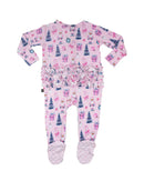 Carol Ruffled Zippered Footie