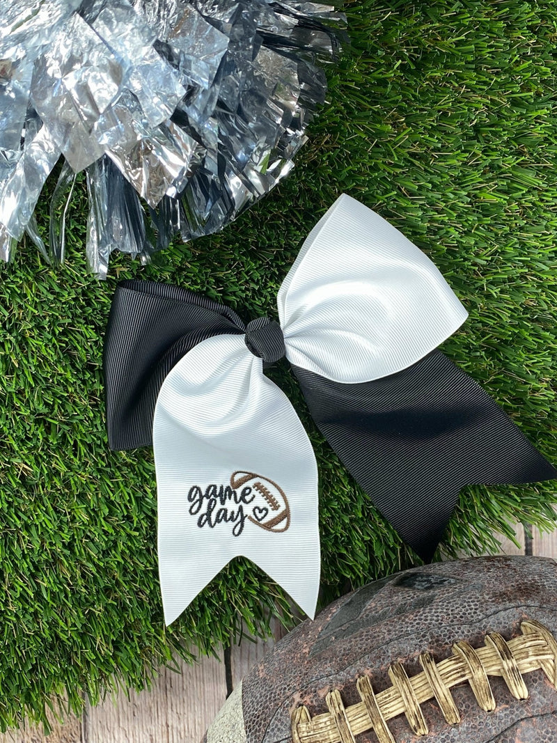 Game Day Embroidered Cheer Bows
