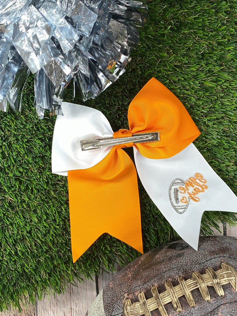 Game Day Embroidered Cheer Bows