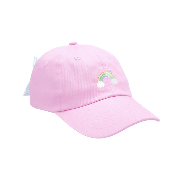 Rainbow Sparkle Bow Baseball Hat (Baby/Toddler, Youth, Junior)