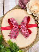 Gingham Classic Boutique Hair Bow | Clip or Headband