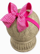 Gingham Classic Boutique Hair Bow | Clip or Headband