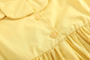 Golden Wheat Pumpkin Smocked Petal Collar Bubble Romper