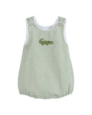 Green Gingham Alligator Bubble Romper