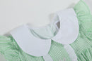 Green Seersucker Bunny Ruffle Dress