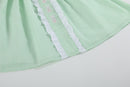Green Seersucker Bunny Ruffle Dress