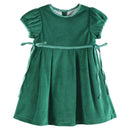Green Velvet and Satin Bow Christmas Dress