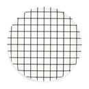 Black and White Grid Paper Plate