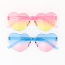 Pink and turquoise ombré Heart sunglasses