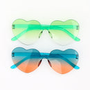 Green and Teal ombré Heart sunglasses