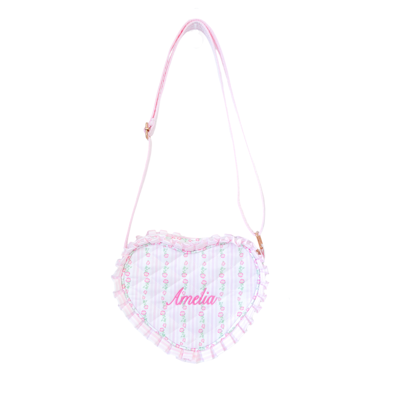 Quilted Floral Heart Purse