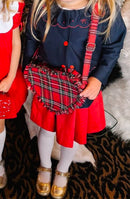 Heart Purse, Red Plaid