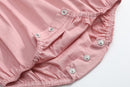Heirloom Rose Ruffle Smocked Bubble Romper