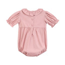 Heirloom Rose Ruffle Smocked Bubble Romper