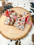 Highland Bloom Double Layer Hair Bow | Clip or Headband