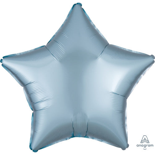 18" Satin Pastel Blue Star Balloon for Parties & Celebrations