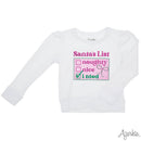 Santa’s List “I Tried” Sweatshirt – White Christmas Top for Girls