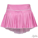 Azarhia Girls Hot Pink Stripe Mini Pleated Skort | Boutique Tennis Skirt