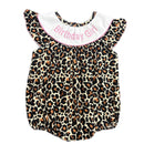 Birthday girl leopard romper