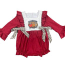 Maroon Touchdown season romper