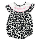 Birthday girl cow romper