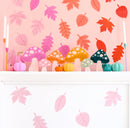 Pink and Coral Paper Fall Leaves