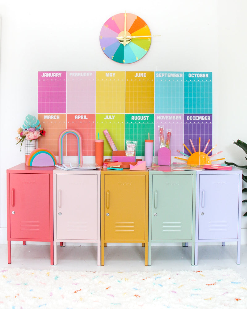 Rainbow paper wall calendar