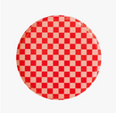 Red Check Small Dessert Plates for Valentine's Day