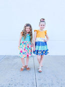 Yellow Tiered Floral Dress