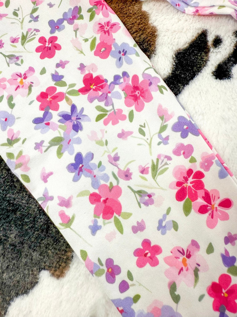 Just a Girl Who Loves Cows Floral Leggings Set