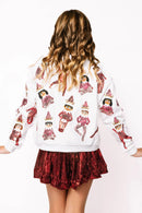 Queen of Sparkles White Elf on the Shelf Sweatshirt – Kids