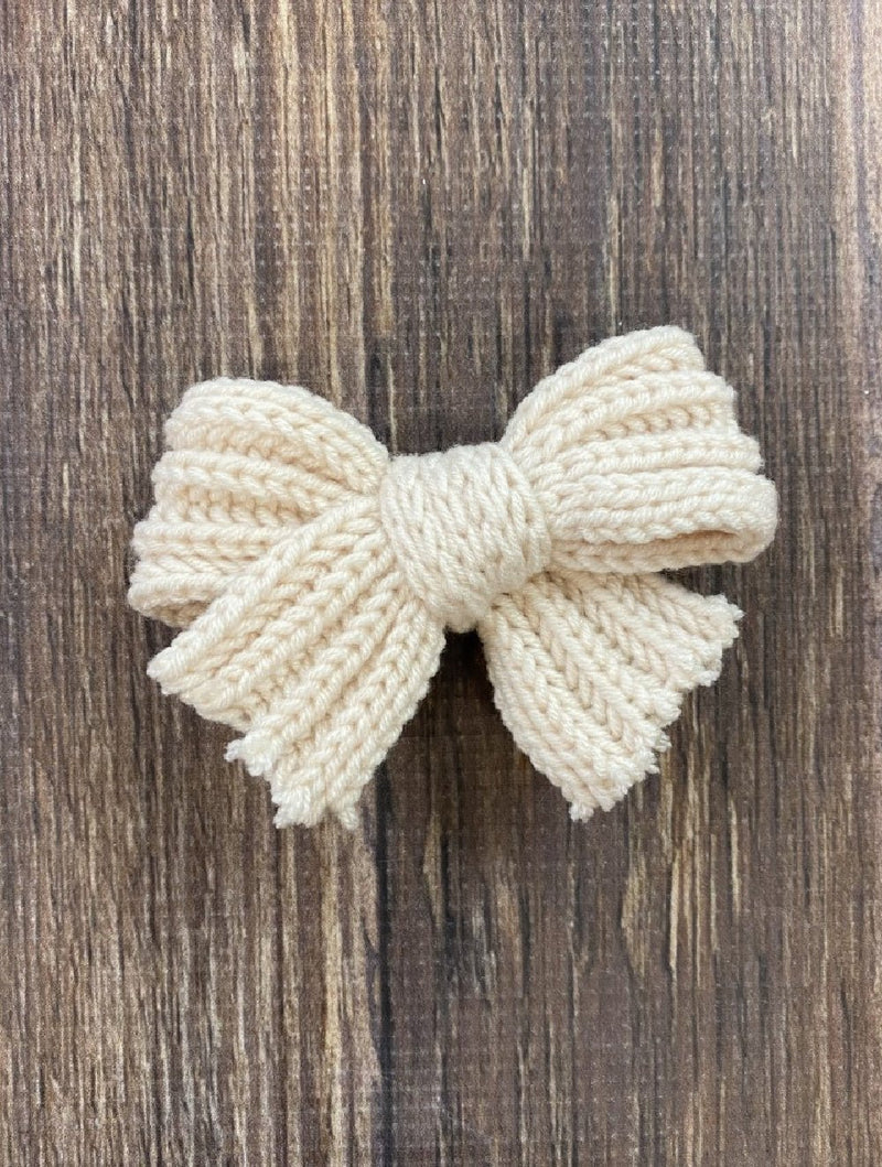 Knitted Hair Bow: FINAL SALE