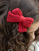Knitted Hair Bow: FINAL SALE
