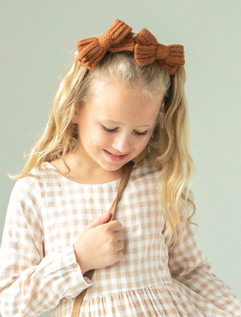 Knitted Hair Bow: FINAL SALE