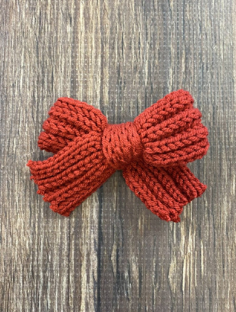 Knitted Hair Bow: FINAL SALE
