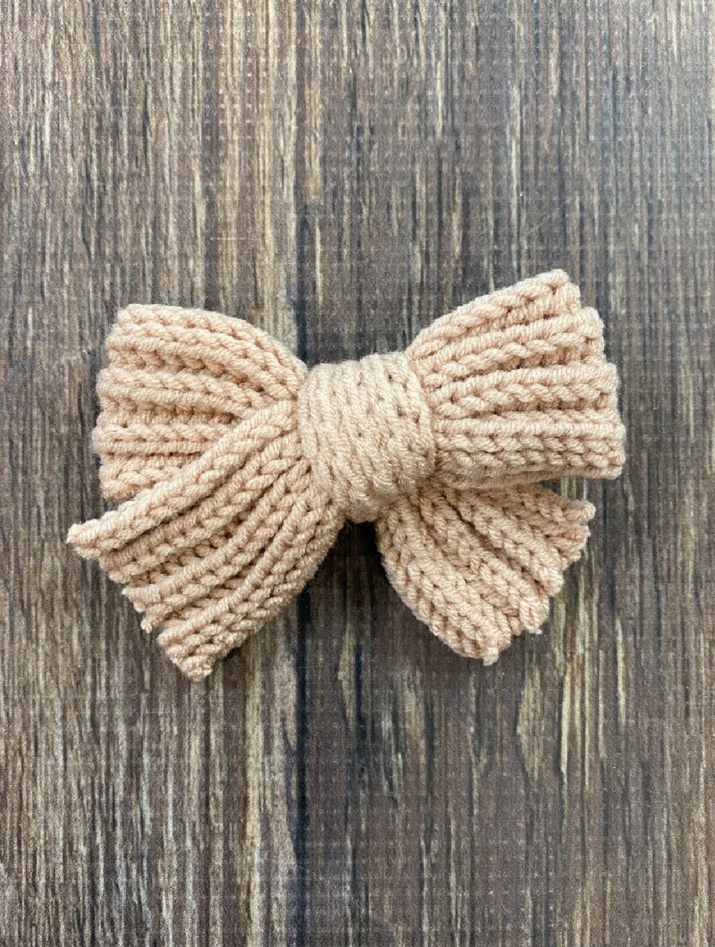 Knitted Hair Bow: FINAL SALE