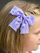 Lace Hair Bow: FINAL SALE