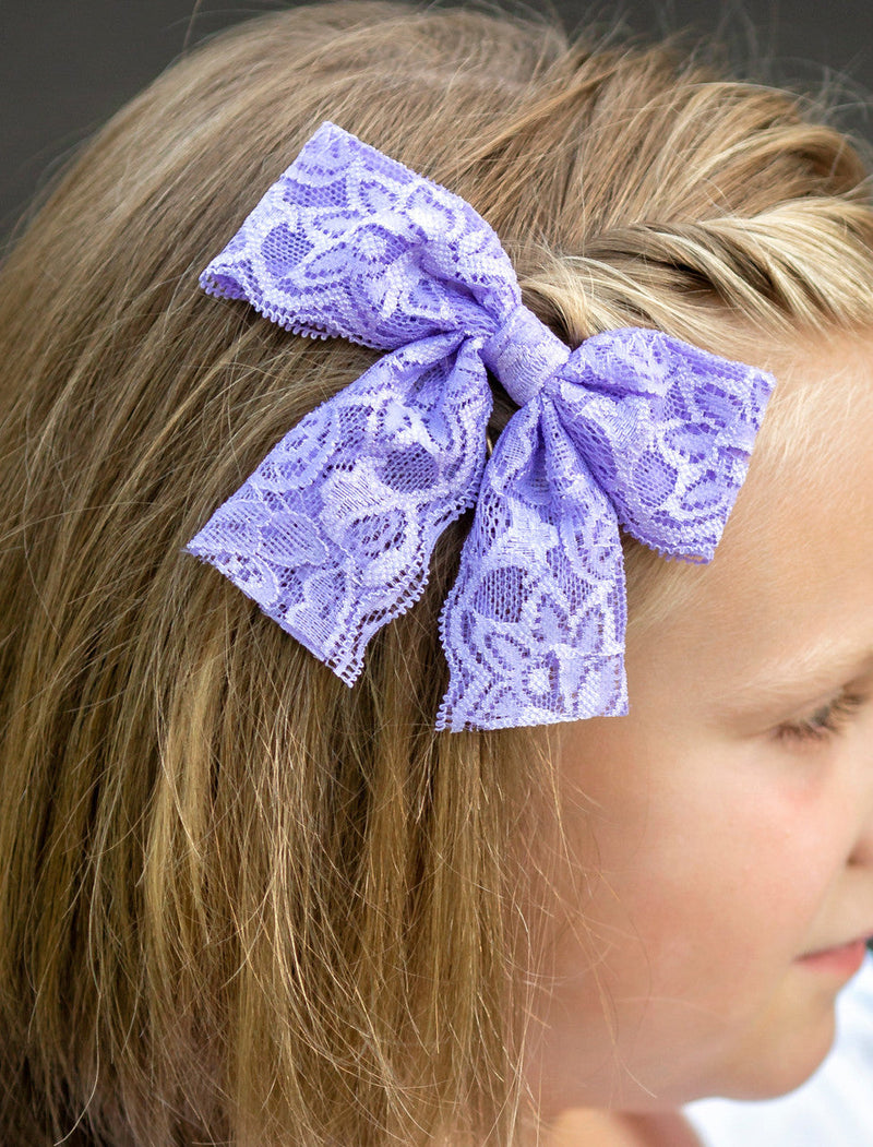 Lace Hair Bow: FINAL SALE