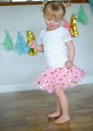 Legacy Gold Polka Dot Baby Tutu